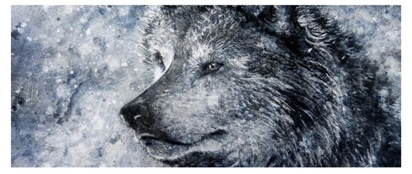 Tablou - Lupul din desene animate (120x50 cm)