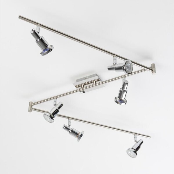 Spot LED 6xGU10/5W/230V, crom mat