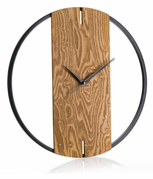 Ceas de perete Wood deco, diametru 40 cm