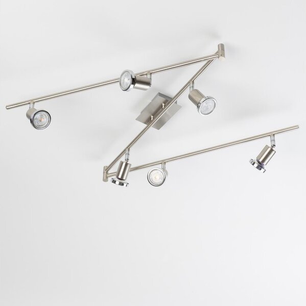 Spot LED 6xGU10/5W/230V, crom mat