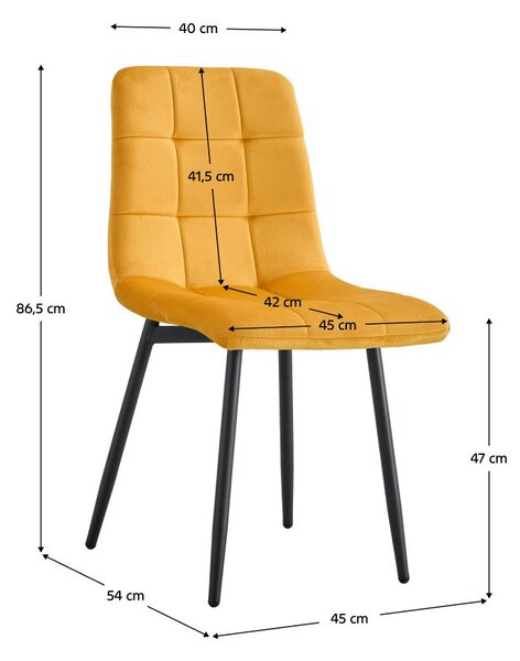 Scaun sufragerie Rameta Typ 3 J06-HLR-41 (galben + negru). 1075497