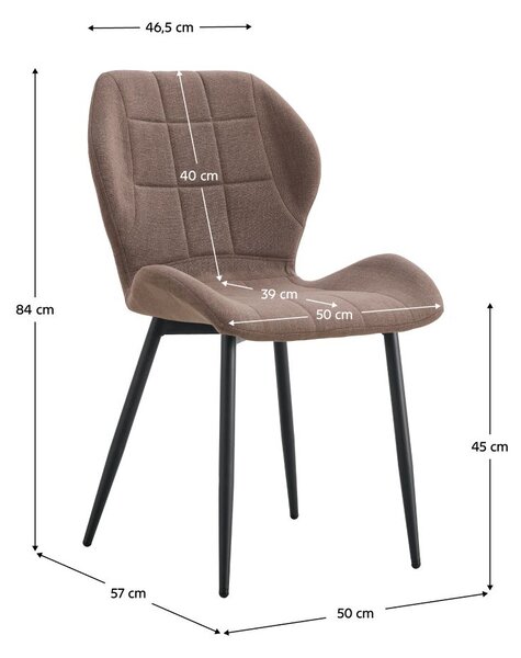 Z0ND0 Scaun sufragerie Makona Typ 1 LD-01-LY3055-6 (maro + negru). 1075500
