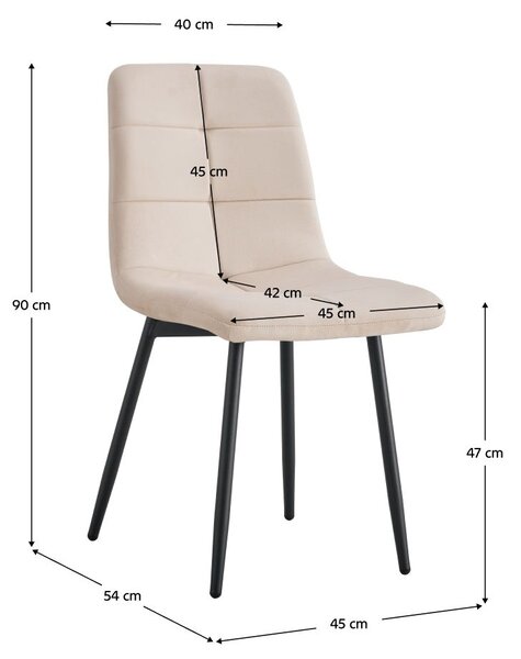 Scaun sufragerie Damea Typ 1 J06-1-HLR-5 (bej + negru). 1075495