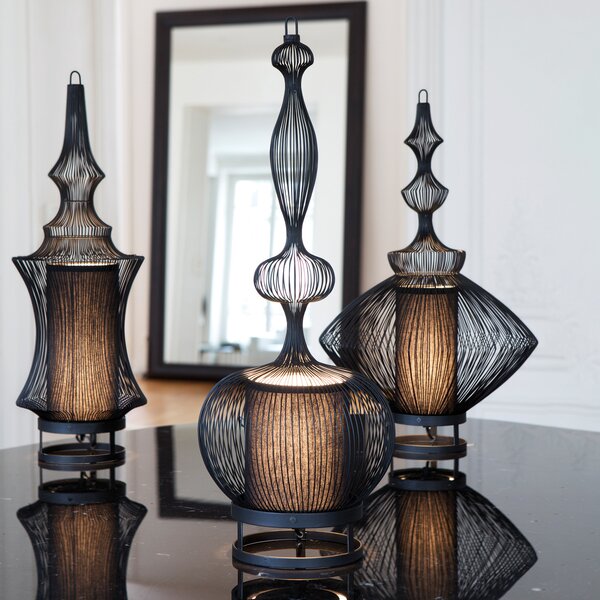 Forestier Lampă de masă Impératrice, negru, Negru, Camera de zi / sufragerie, Metal, Design