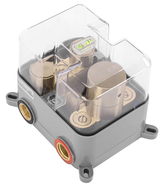 Set de duș incastrat Rea LUNGO Auriu Periat + BOX cu termostat