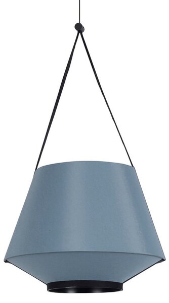 Forestier Carrie XS lampă suspendată, albastru, reglabil, Albastru, Camera de zi / sufragerie, Țesătură / Textil, Design