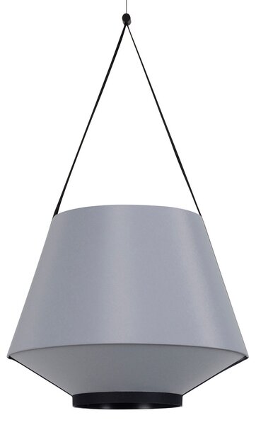 Forestier Carrie S lampă suspendată, gri, reglabil, Gri, Camera de zi / sufragerie, Țesătură / Textil, Design