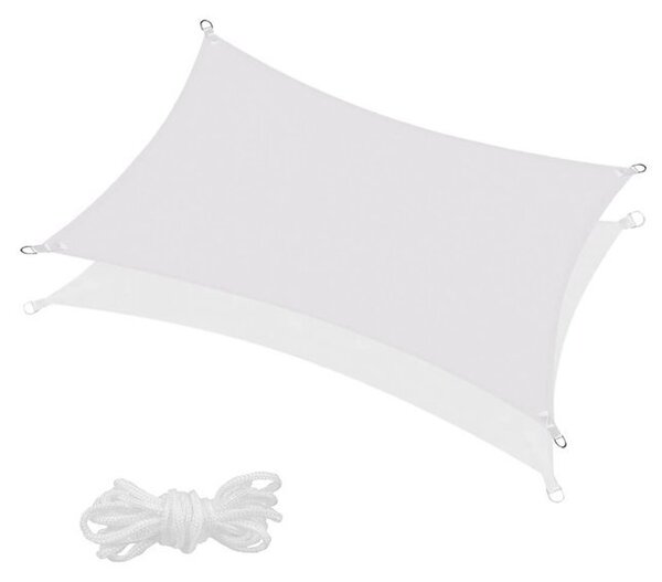 Prelata soare / vela umbrire dreptunghiulara 3.0 x 2.0 m, gri deschis