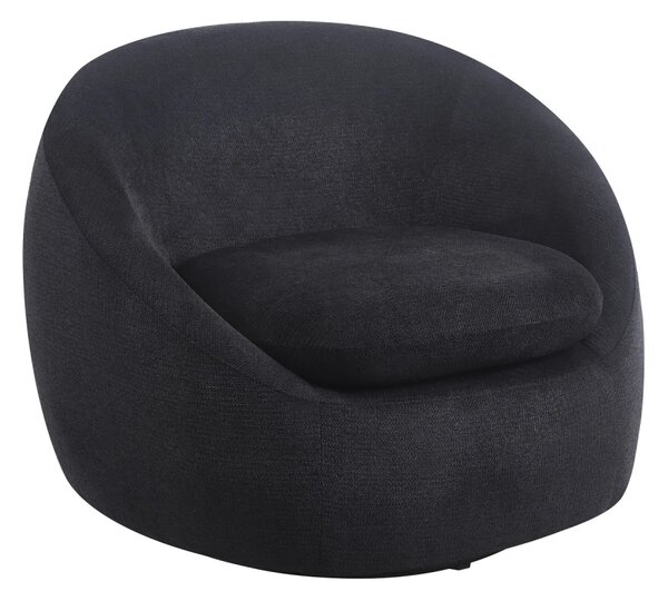 Fotoliu Rotativ – Fotoliu Modern și Confortabil pentru Living, Material Textil, Negru