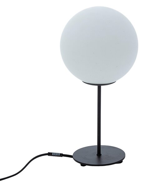 Schöner Wohnen Palais lampă de masă înălțime 41cm Ø25cm, Alb, Camera de zi / sufragerie, Sticlă, Modern, Umbră de masă