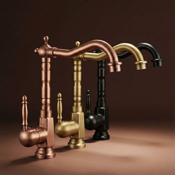 Baterie pentru lavoar Bona Old Gold inalta