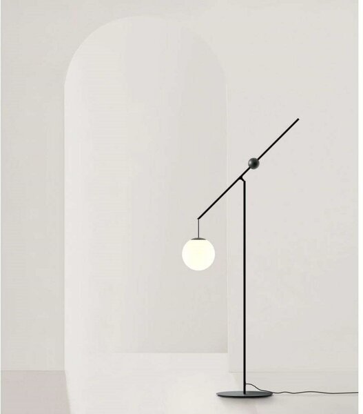 Lampadar Luceplan, Negru, Camera de zi, Metal
