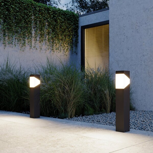 Lampă de Exterior Lucande, Kiran, reglabil, Negru, Terasă, Aluminiu, Modern