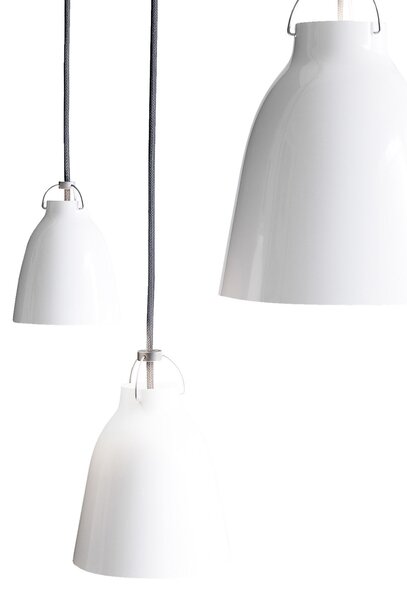 FRITZ HANSEN Caravaggio P1 Alb lucios, reglabil, Alb, Camera de zi / sufragerie, Metal, Design
