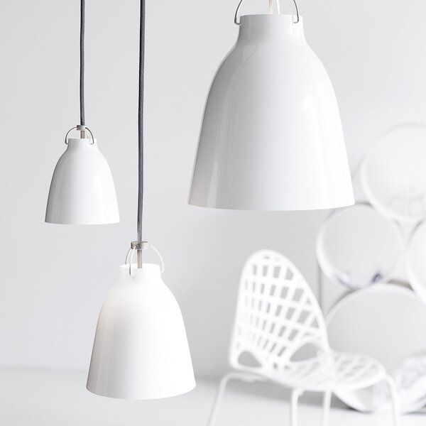 FRITZ HANSEN Caravaggio P1 Alb lucios, reglabil, Alb, Camera de zi / sufragerie, Metal, Design