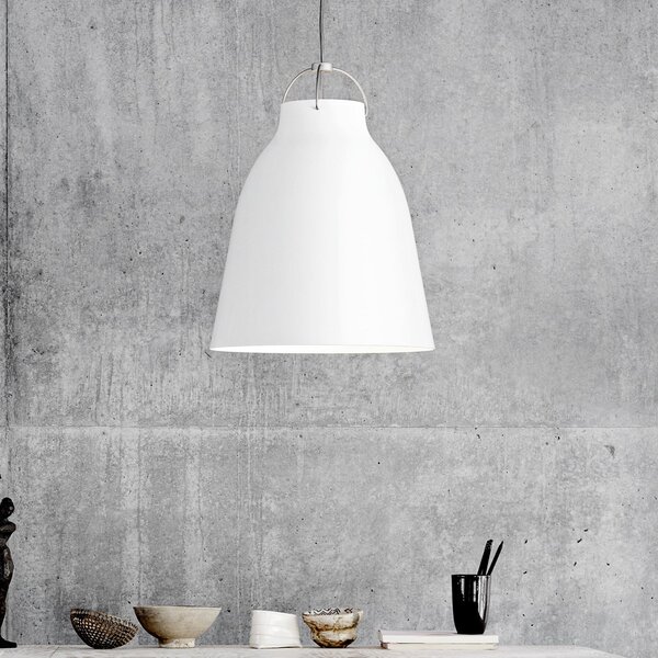 FRITZ HANSEN Caravaggio P3 Alb lucios, reglabil, Alb, Camera de zi / sufragerie, Metal, Design