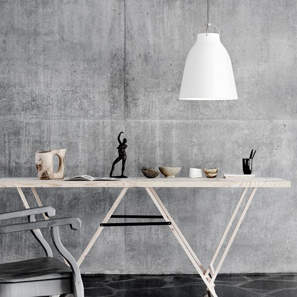 FRITZ HANSEN Caravaggio P3 Alb lucios, reglabil, Alb, Camera de zi / sufragerie, Metal, Design