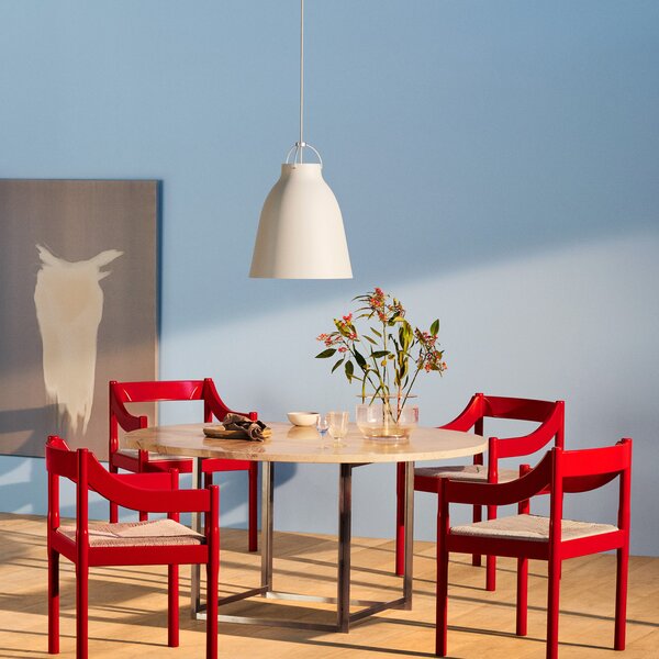 FRITZ HANSEN Caravaggio P3 alb mat, reglabil, Alb, Camera de zi / sufragerie, Metal, Design