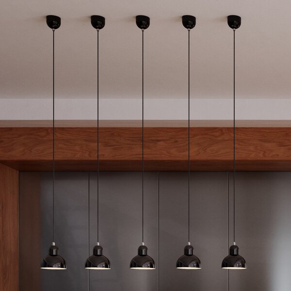 FRITZ HANSEN Kaiser Idell 6722-P Negru lucios, reglabil, Negru, Camera de zi / sufragerie, Metal, Design