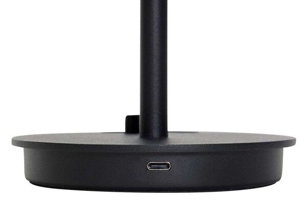 Lampă de masă Hübsch, reglabil, Negru, Camera de zi, Metal