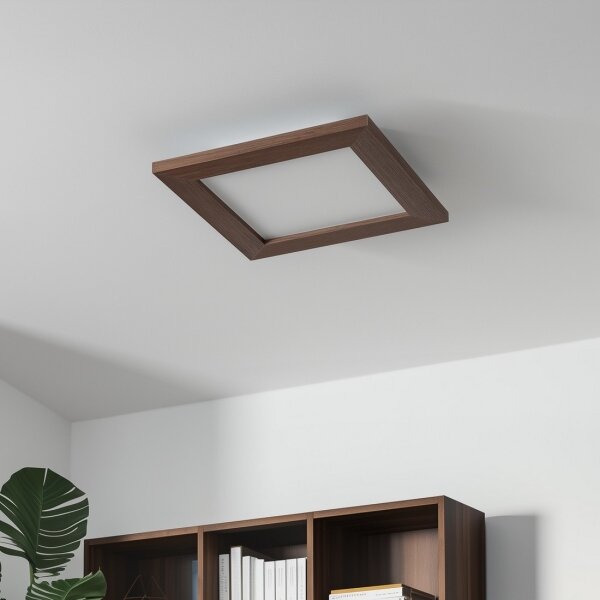 Plafonieră LED Brilagi SLIMFRAME WOOD LED/25W/230V 34x34 cm maro închis