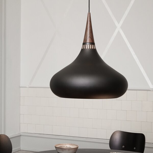 FRITZ HANSEN Orient P3 Pendul negru/roz Ø 50cm, reglabil, Negru, Camera de zi / sufragerie, Metal, Design