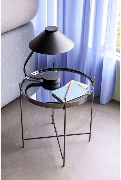 Lampă de masă Hübsch, reglabil, Negru, Camera de zi, Metal