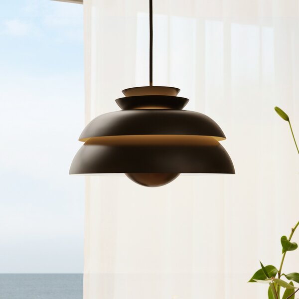 FRITZ HANSEN Concert P3 lampă suspendată negru 55cm, reglabil, Negru, Camera de zi / sufragerie, Metal, Design