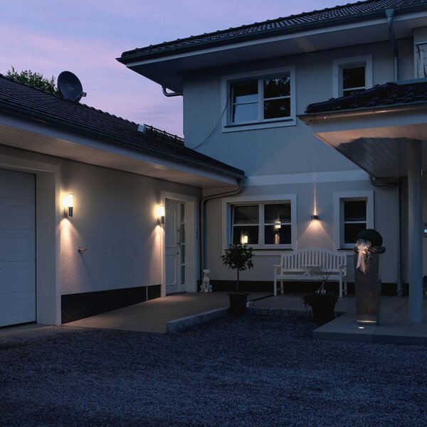 Albert Leuchten Aplică de exterior Asmara cu lumină descendentă, reglabil, Gri, Metal, Modern