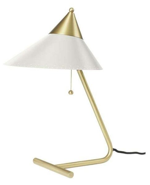 Lampă de masă Warm Nordic, Brass Top, Alb, Camera de zi, Metal, Design