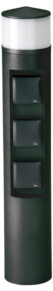 Albert Leuchten Carla LED plintă de iluminat cu 3 prize, reglabil, Negru, Metal, Modern