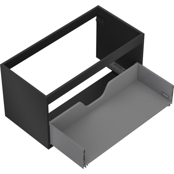 Mexen Box-A, dulap suspendat 90 cm, 1 sertar, negru mat, 91AX0-0900-470-1-71