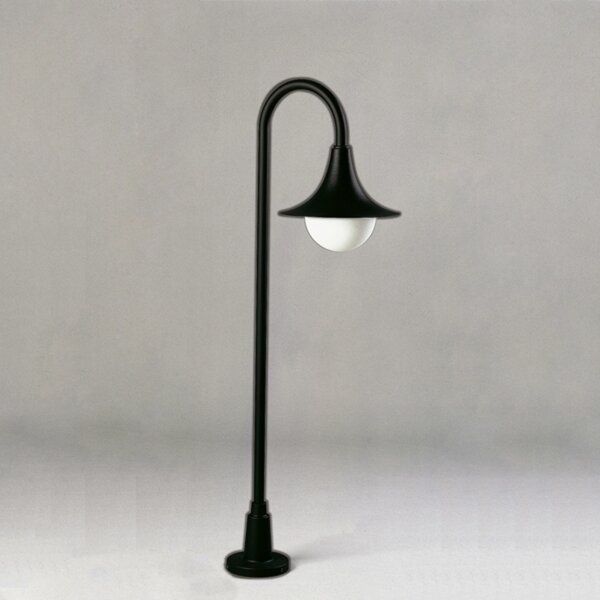 Albert Leuchten Lampă de trotuar 169, formă curbă, negru, Negru, Metal