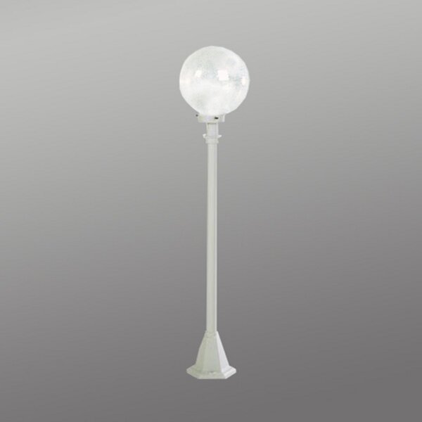 Albert Leuchten Lampă de trotuar alb, cu sticlă bule, Alb, Metal, Glob pentru exterior