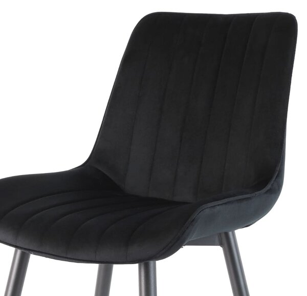 Scaun de bucaterie Rowena, negru