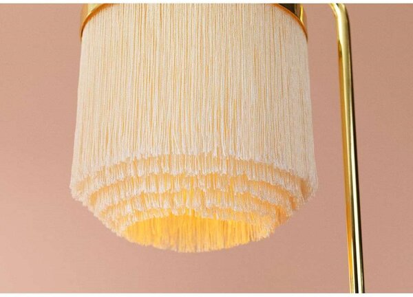 Lampă de masă Warm Nordic, Fringe, Bej, Camera de zi, Metal, Vintage