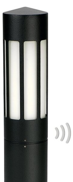 Albert Leuchten Lampă de trotuar 256 neagră, detector mișcare, Negru, Metal, Modern