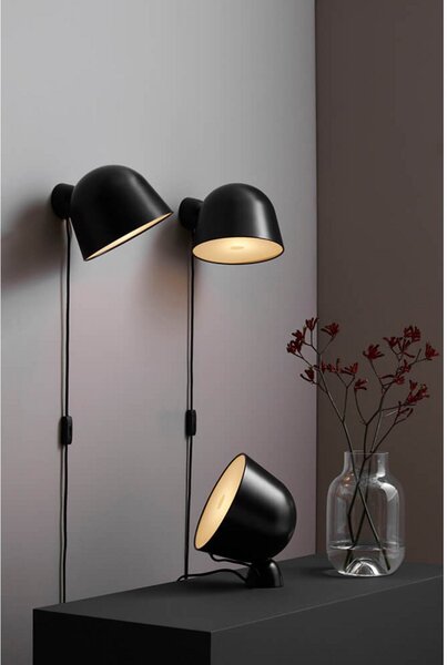 Lampă de perete Woud, Negru, Camera de zi, Metal