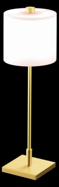 Knapstein KNAPSTEIN lampă de masă LED MERCY, alamă mată, Auriu / Alamă, Camera de zi / sufragerie, Metal