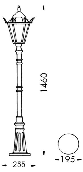 Albert Leuchten Lampadar 754 W, stil rustic, reglabil, Alb, Metal, Casă de țară / Rustic