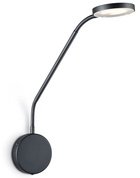 Knapstein Aplică de perete LED Kronos control prin gesturi, reglabil, Negru, Camera de zi / sufragerie, Metal, Modern