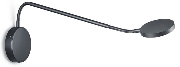 Knapstein Aplică de perete LED Kronos control prin gesturi, reglabil, Negru, Camera de zi / sufragerie, Metal, Modern
