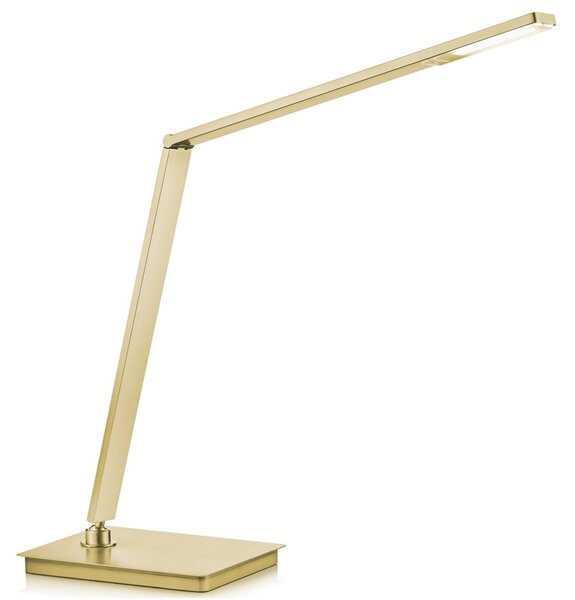 Knapstein Inclusiv senzor pentru dimabilizare - Lampă de masă cu LED Omar, reglabil, Auriu / Alamă, Studiu / Birou, Metal, Modern