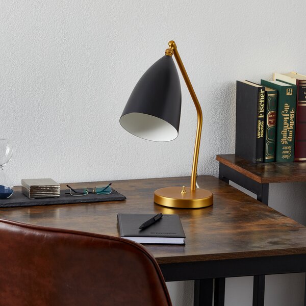 GUBI Gubi Gräshoppa Lampă de masă, negru, Negru, Camera de zi / sufragerie, Metal, Design, Birou de masă