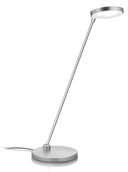 Knapstein Lampă de masă LED Thea-T, nichel mat, reglabil, Gri, Studiu / Birou, Metal, Modern