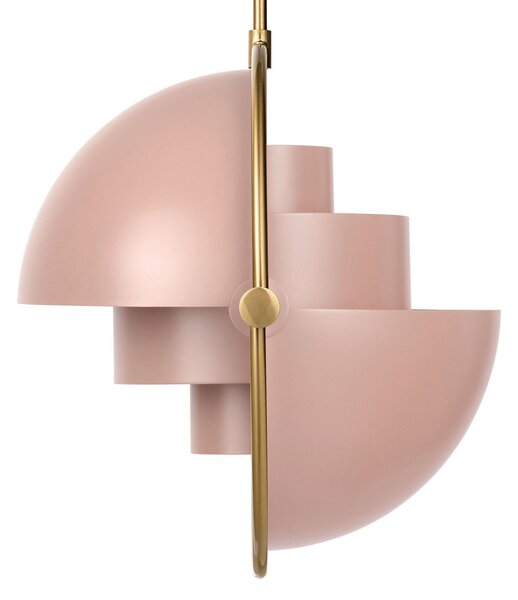 GUBI Suspensie Multi-Lite, Ø 36 cm, alamă/roz, reglabil, Auriu / Alamă, Camera de zi / sufragerie, Metal, Design