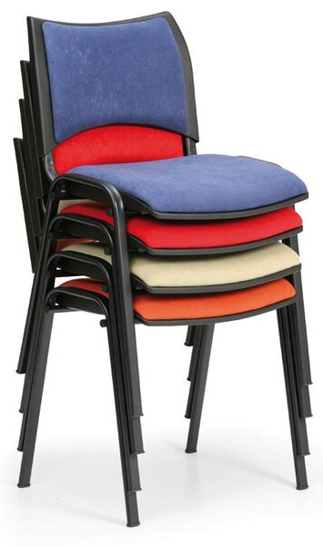Scaun de conferinta SMART - picioare negre, negru