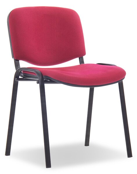 Scaun de conferinta Viva, picioare negre, rosu