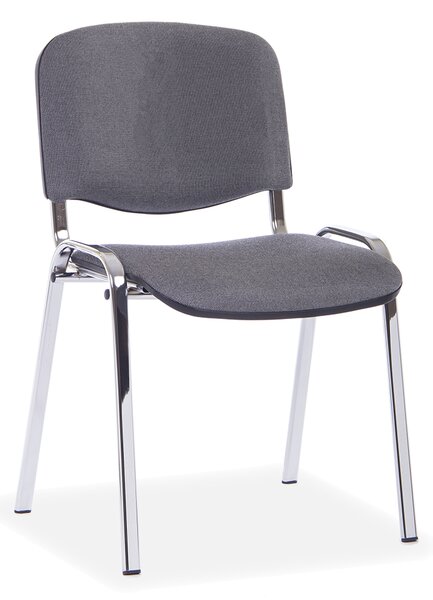 Scaun de conferinta Viva, picioare cromate, gri