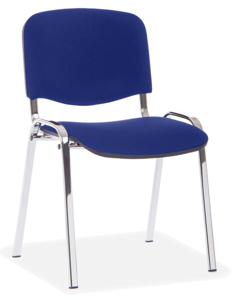 Scaun de conferinta Viva, picioare cromate, albastru